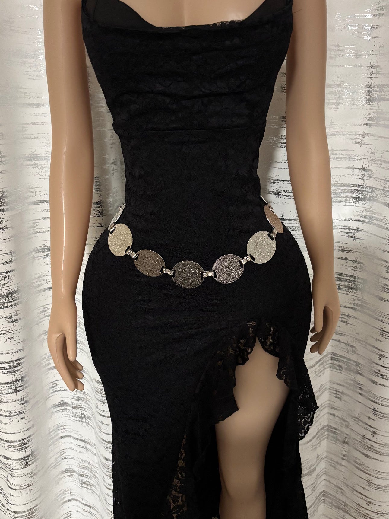 SIDE SLIT LACE DRESS