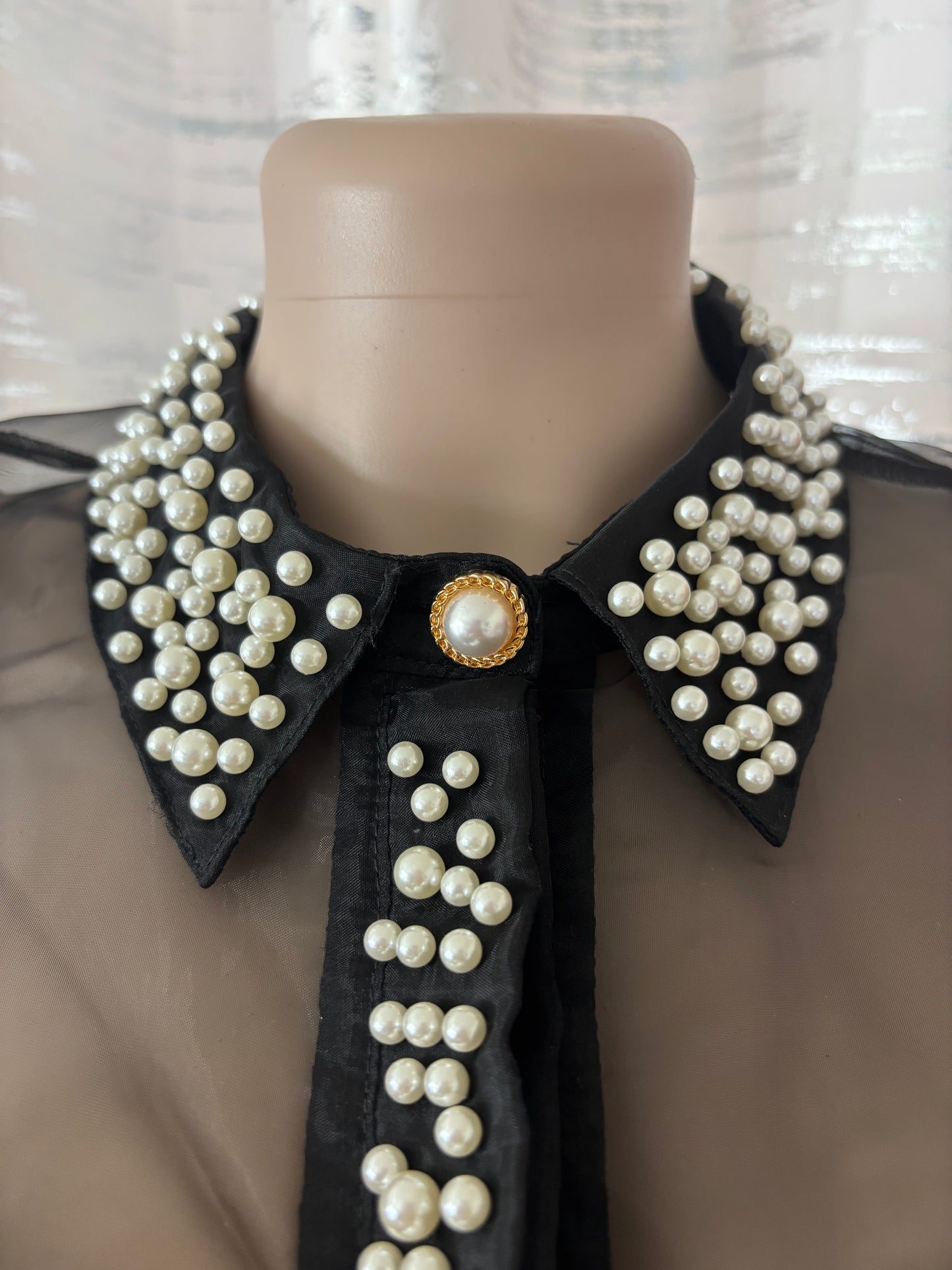 EMBELLISHED ORGANZA BLOUSE