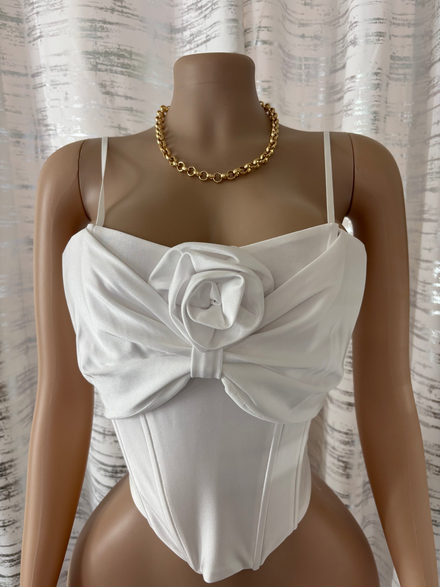 WHITE CORSET TOP