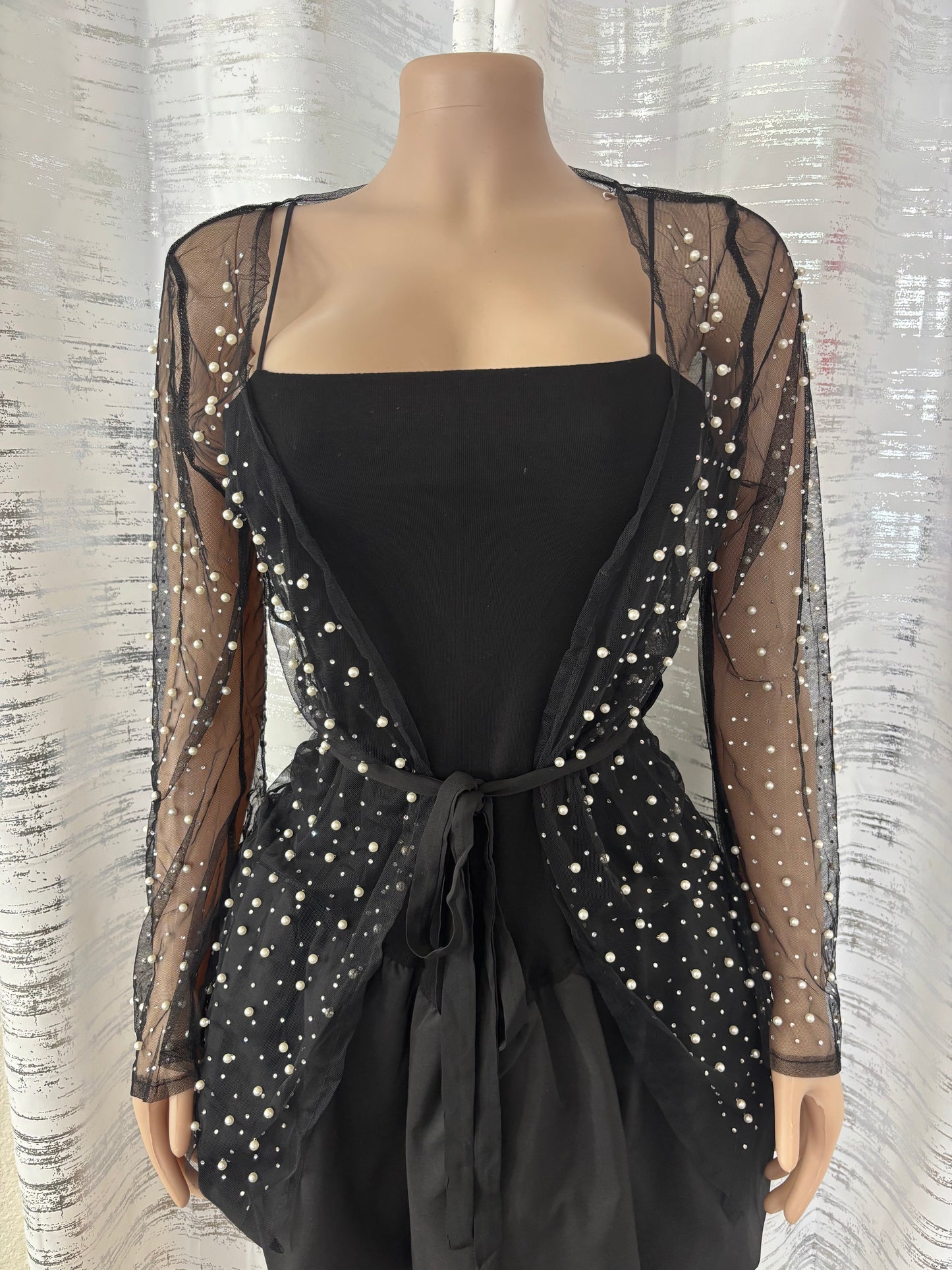 PEARL MESH COVER UP