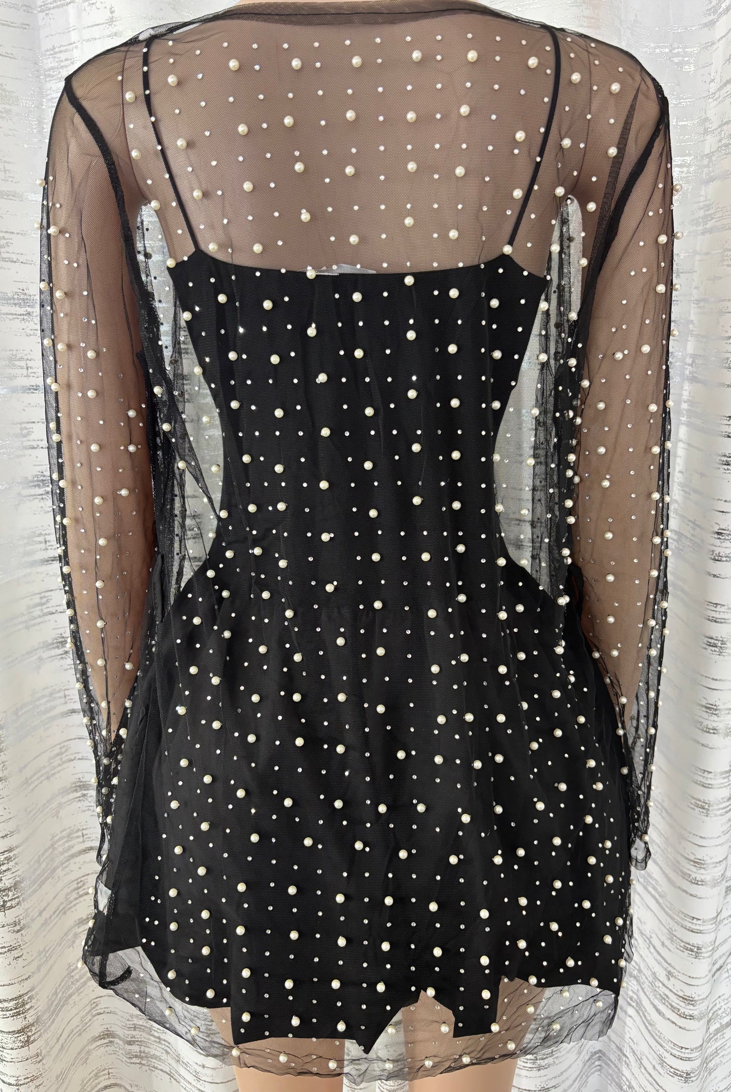 PEARL MESH COVER UP