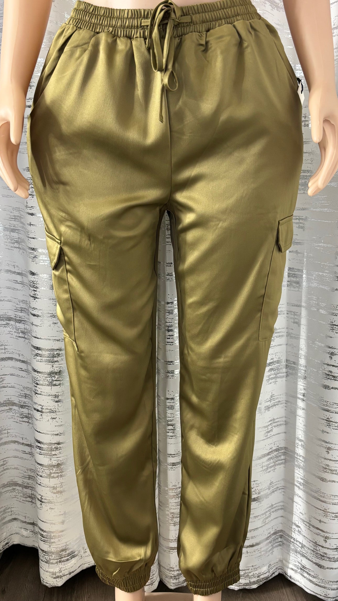 SATIN CARGO PANTS