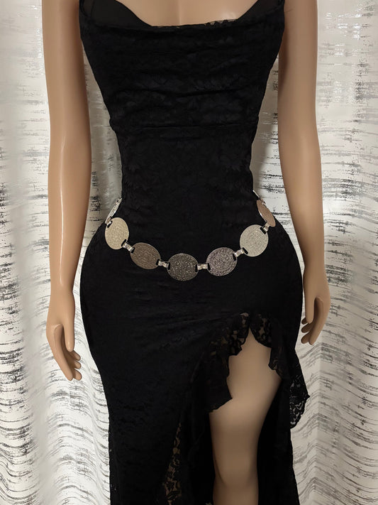 SIDE SLIT LACE DRESS