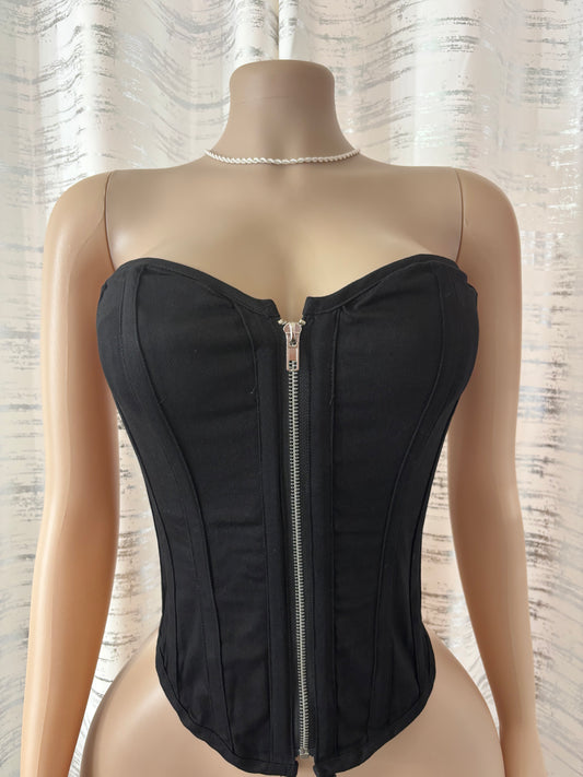FRONT ZIP UP CORSET