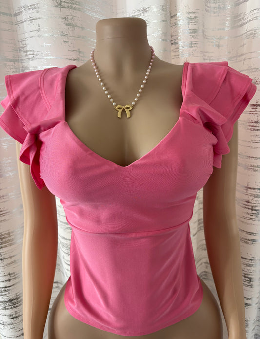 RUFFLE SLEEVES TOP