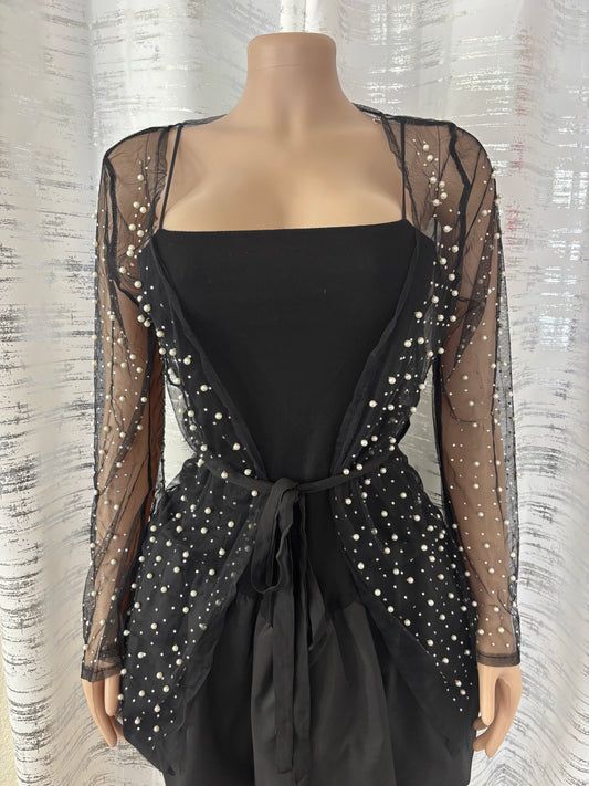 PEARL MESH COVER UP